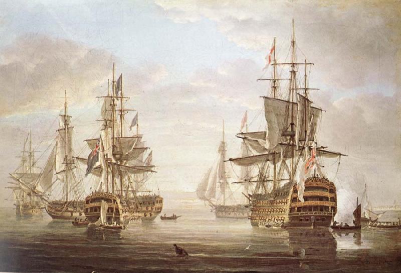 Nicholas Pocock This work of am exposing they five vessel as elbow bare that gora with Horatio Nelson and banskarriar